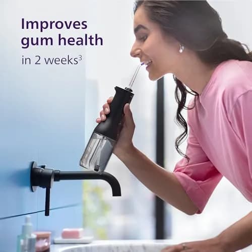 Philips Sonicare Cordless Power Flosser 3000 HX3826/23 | 250ml (8.45 Fl Oz) Quad Stream Water Flosser for Gum Health thumbnail 5