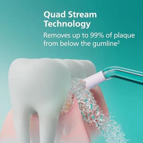 Philips Sonicare Cordless Power Flosser 3000 White Oral Irrigator | Quad Stream Technology thumbnail 2