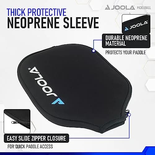 JOOLA Universal Pickleball Paddle Cover - Black Neoprene Sleeve | Fits Paddles Up to 8.5" Wide, 16.5" Long thumbnail 2