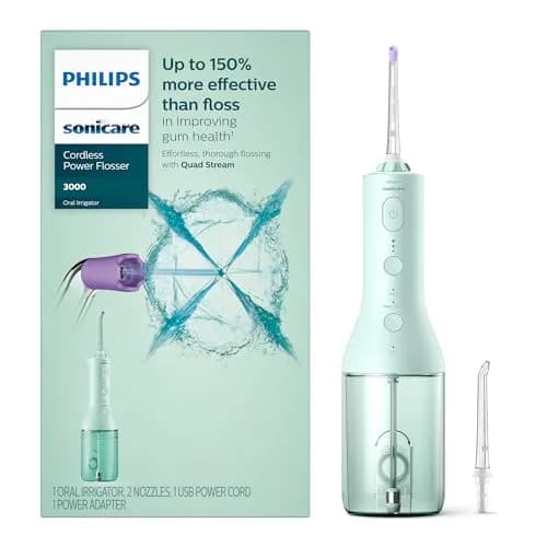 Philips Sonicare Cordless Power Flosser 3000 Mint HX3826/24 | Quad Stream Technology for Gum Health thumbnail 1