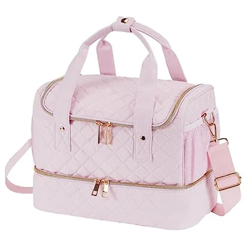 VOFIpremiAm Nail Polish Organizer Case | 50 Bottle Capacity Waterproof Pink thumbnail 1