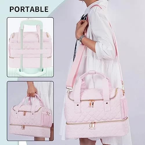VOFIpremiAm Nail Polish Organizer Case | 50 Bottle Capacity Waterproof Pink thumbnail 6