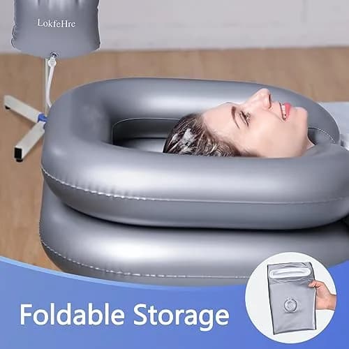LOKFEHRE Bedside Shower Water Bag - 2.5 GL Portable Water Shower for Bedridden Patients, Silver thumbnail 8