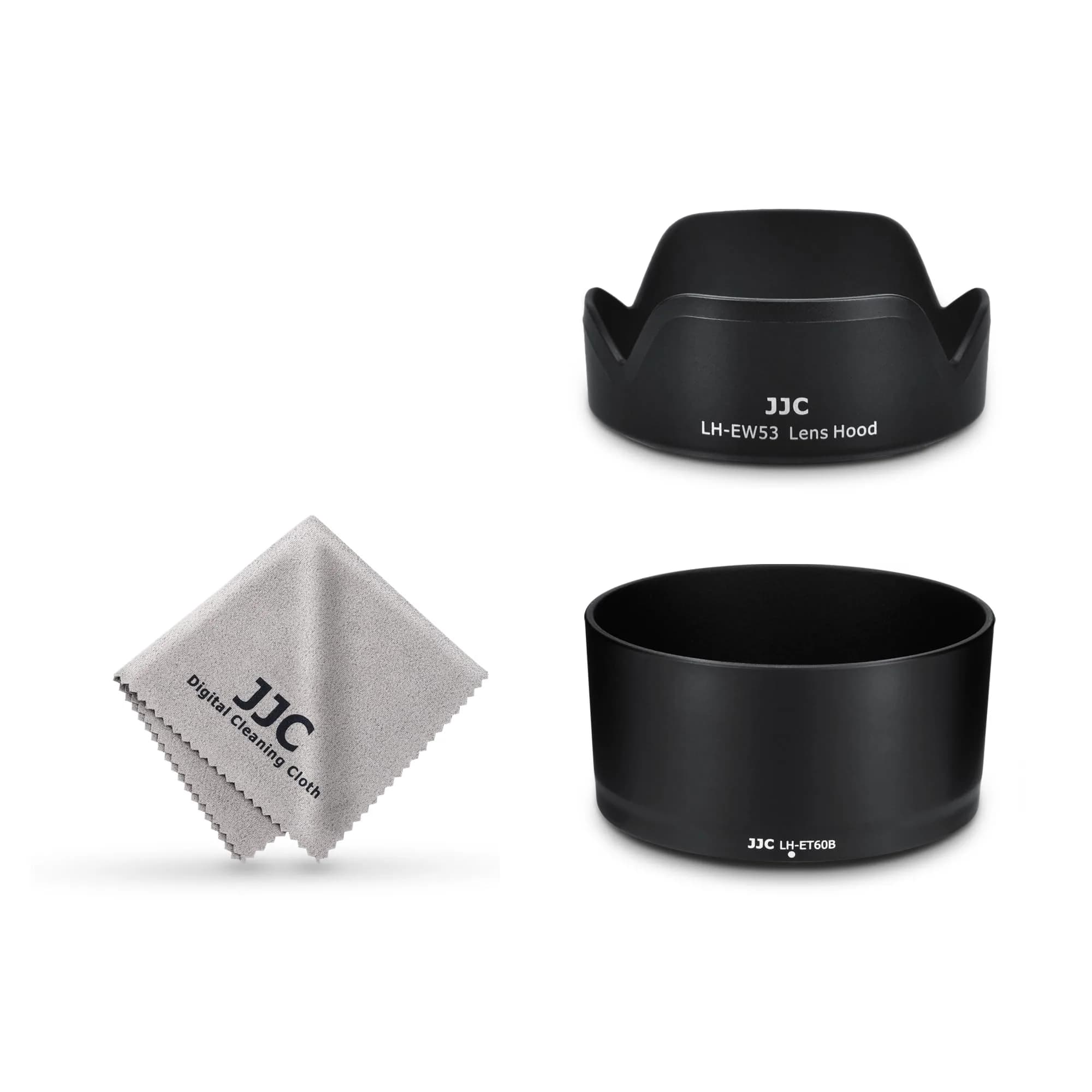 JJC Lens Hoods for Canon R50 R100 (RF-S 18-45mm & 55-210mm) Replaces ET-60B EW-53 | Dual Pack