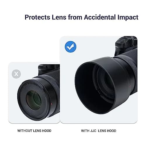 JJC Lens Hoods for Canon R50 R100 (RF-S 18-45mm & 55-210mm) Replaces ET-60B EW-53 | Dual Pack thumbnail 5