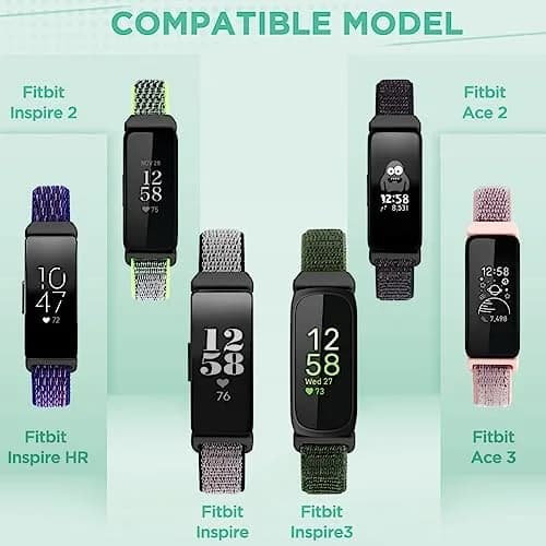 WNIPH Nylon Bands for Fitbit Inspire 3/2/HR/Ace 3/2 160-210mm (3-Pack) | Breathable Sport Replacement Straps thumbnail 3