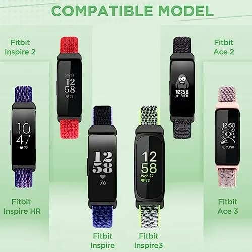 WNIPH Nylon Bands for Fitbit Inspire 3/2/HR/Ace 3/2, 3-Pack, Adjustable Solo Loop Wristbands thumbnail 3
