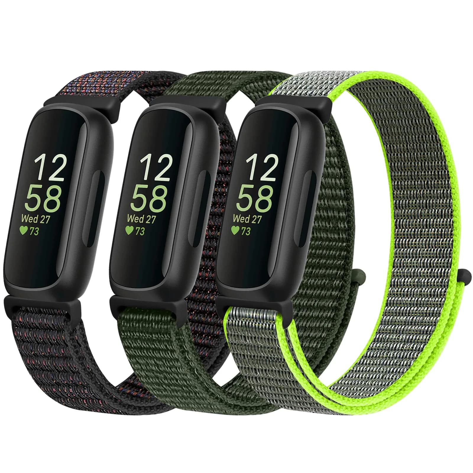 WNIPH Nylon Bands for Fitbit Inspire 3/2/HR/Ace 3/2 160mm-210mm | Breathable Sport Replacement Straps