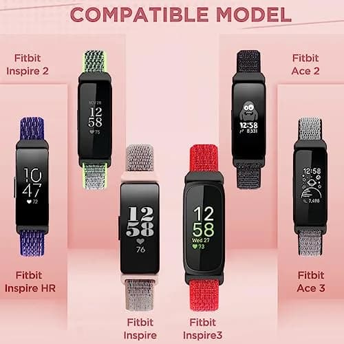 WNIPH Nylon Bands for Fitbit Inspire 3/2/HR/Ace 3/2 160mm-210mm | Breathable Sport Replacement Straps thumbnail 3