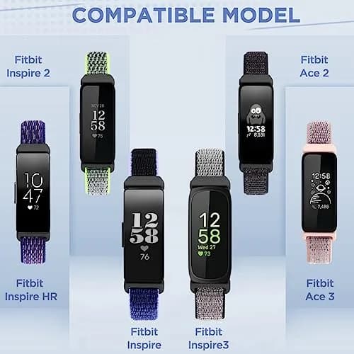 WNIPH Nylon Bands Compatible for Fitbit Inspire 3/2/HR/Ace 3/2 3-Pack | Adjustable Sport Replacement Straps for Women Men thumbnail 3