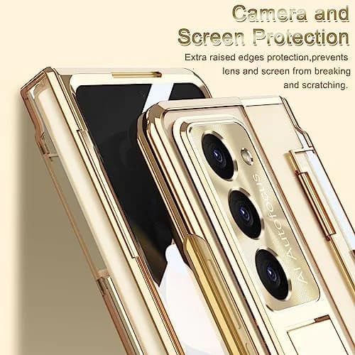NINKI Samsung Z Fold 5 Case with S Pen & Kickstand | 4-in-1 Hinge Clear Protective Cover thumbnail 4