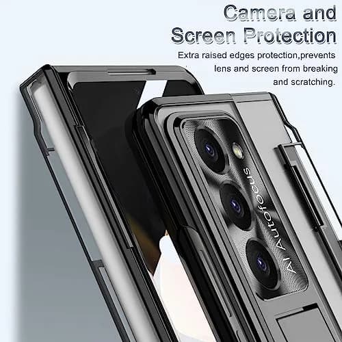 NINKI Samsung Galaxy Z Fold 5 Case with S Pen & Hinge Protection | Luxury Transparent Cover thumbnail 4