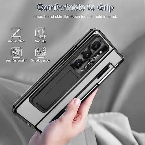 NINKI Samsung Galaxy Z Fold 5 Case with S Pen & Hinge Protection | Luxury Transparent Cover thumbnail 7