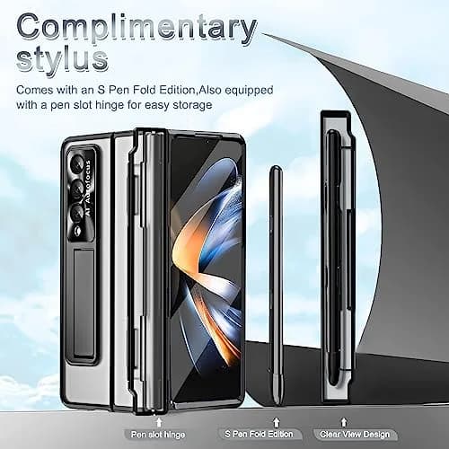NINKI Samsung Galaxy Z Fold 5 Case with S Pen & Hinge Protection | Luxury Transparent Cover thumbnail 2