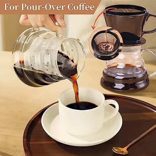 Nraxiot Gold 2pcs Coffee Filter | Reusable No.4 Cone Filter for Ninja thumbnail 6