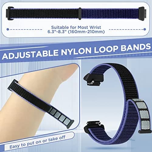 WNIPH Nylon Bands Compatible for Fitbit Inspire 3/2/HR/Ace 3/2 3-Pack | Adjustable Sport Replacement Straps 2cm (0.79in) thumbnail 4