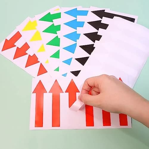 Mini Skater Directional Arrow Stickers 144pcs | Waterproof PVC Floor & Wall Sign Tape for Classroom & Events thumbnail 5