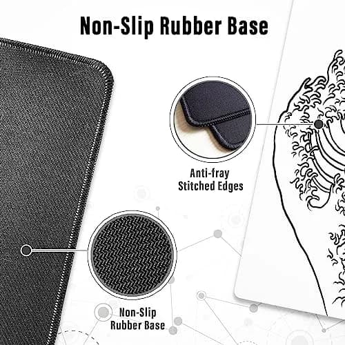 Ovenbird Gaming Mouse Pad with Stitched Edges 31.5 x 11.8 in | Anti-Slip Large Desk Mat for Gamers & Designers thumbnail 5