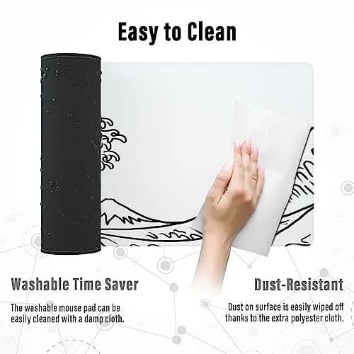 Ovenbird Gaming Mouse Pad with Stitched Edges 31.5 x 11.8 in | Anti-Slip Large Desk Mat for Gamers & Designers thumbnail 6