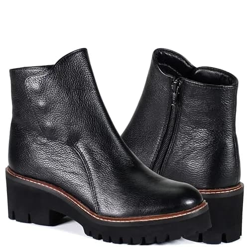 Diba True Light Pier Round Toe Zippered Casual Boots 9.5 M | Ankle Mid Heel 2-3" Black thumbnail 2