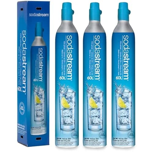 SodaStream 3 x Blue Screw-in CO2 Cylinders for Sparkling Water Makers - main product image