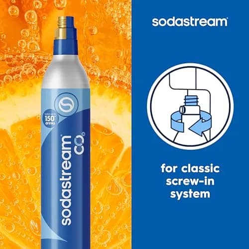SodaStream CO2 Gas Carbonation Bundle 3 Pack Blue Screw-in System | Never Run Out of CO2 Again thumbnail 2