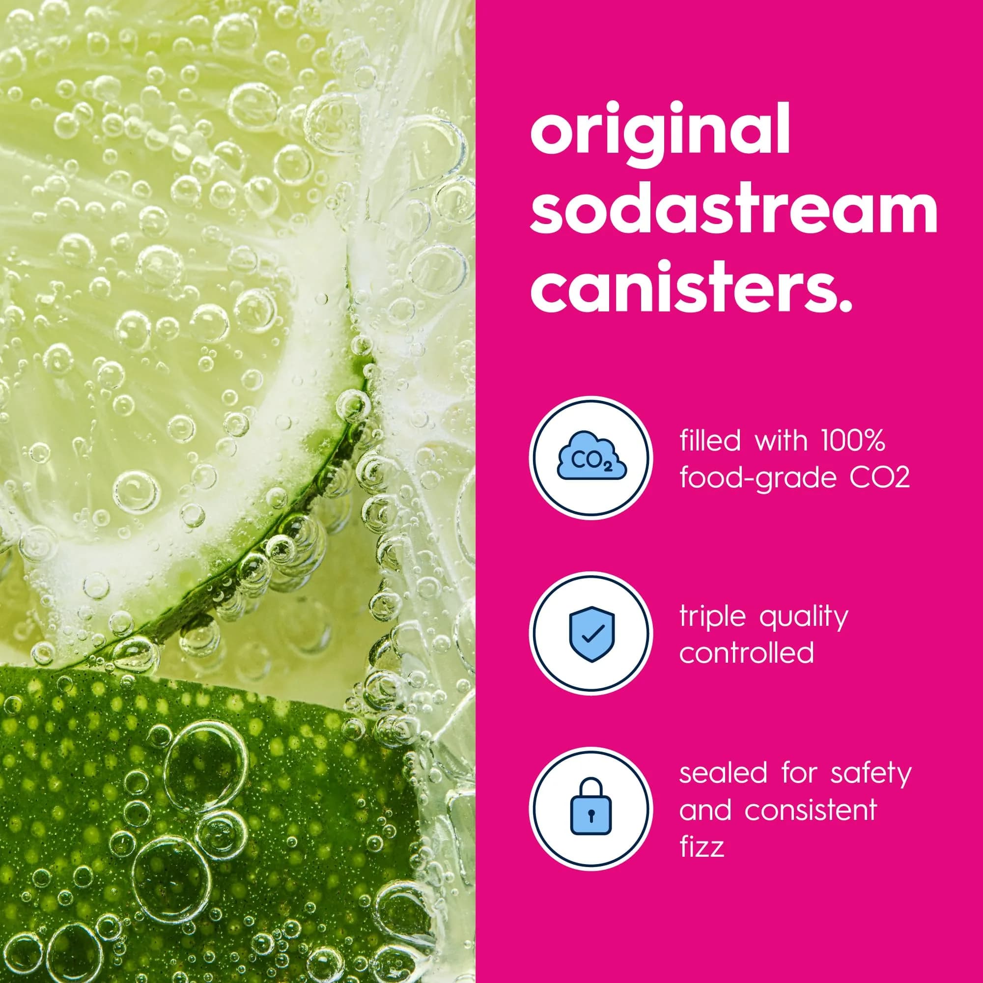 SodaStream 3 x 60L Pink Quick Connect CO2 Cylinders | Makes Up to 180 Liters Sparkling Water - view 7