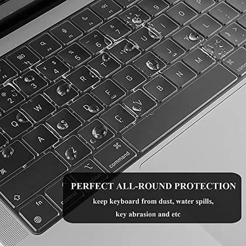 EooCoo Sparkly Clear Hard Case for MacBook Air 15 inch (M2-M5 Chip) | Snap-On Protective Shell with Keyboard Cover & Screen Protector thumbnail 4