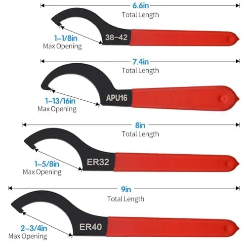 Mdvora Coilover Wrench Set, 4pcs Alloy Steel Rubber | Suspension Adjustment Tools thumbnail 3