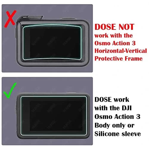 ULBTER Screen Protector for DJI OSMO Action 3 + Lens Cap Cover | 9H Tempered Glass & Dust-Resistant (70-120 chars) thumbnail 2