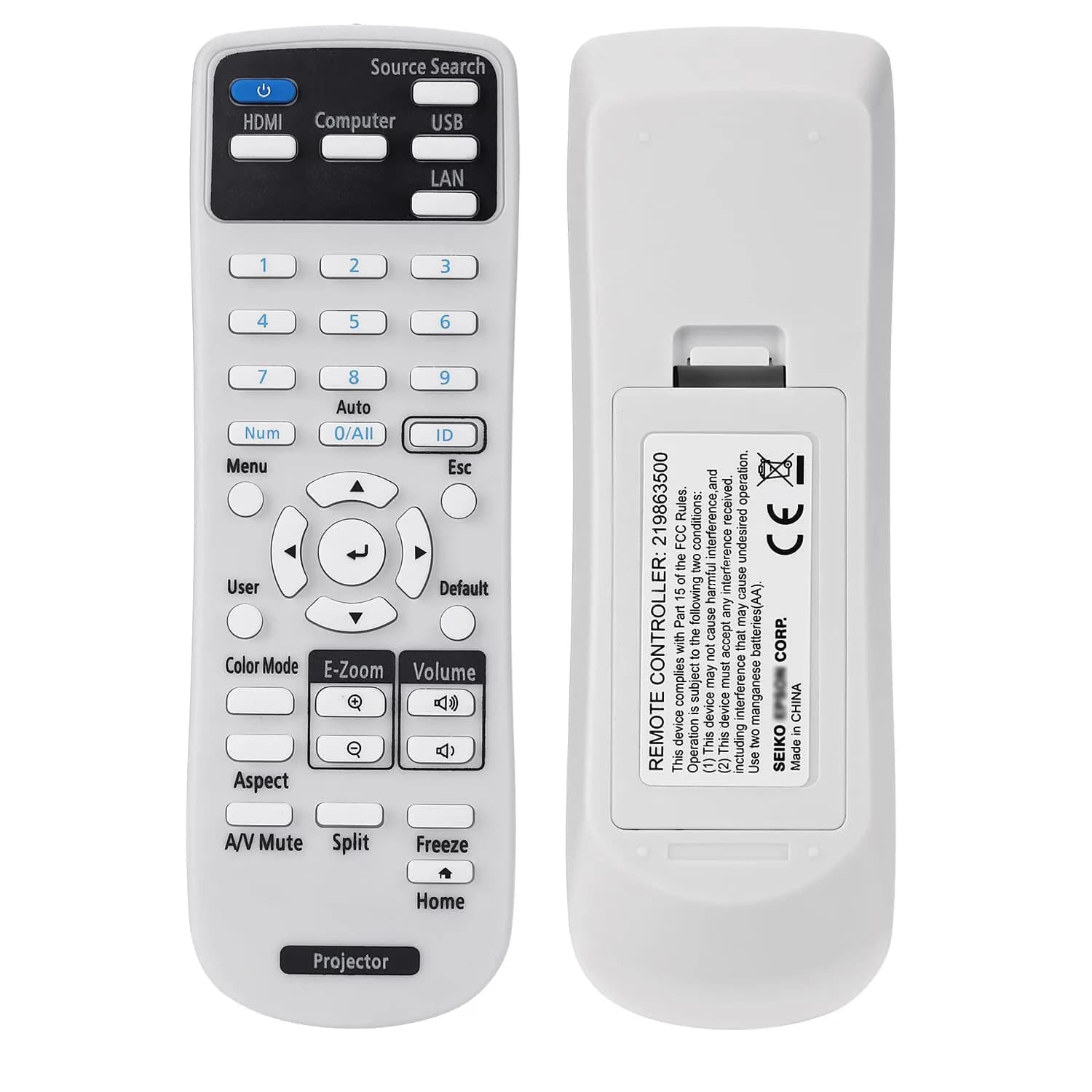 Litance Projector Remote Control 2198635 | Universal Epson Projector Replacement
