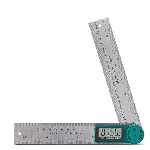 TBVHOMM Digital Angle Finder Protractor with 200mm Ruler | Accurate Angle Measurement Tool for Woodworking, Construction, and DIY (Stainless Steel) thumbnail 1