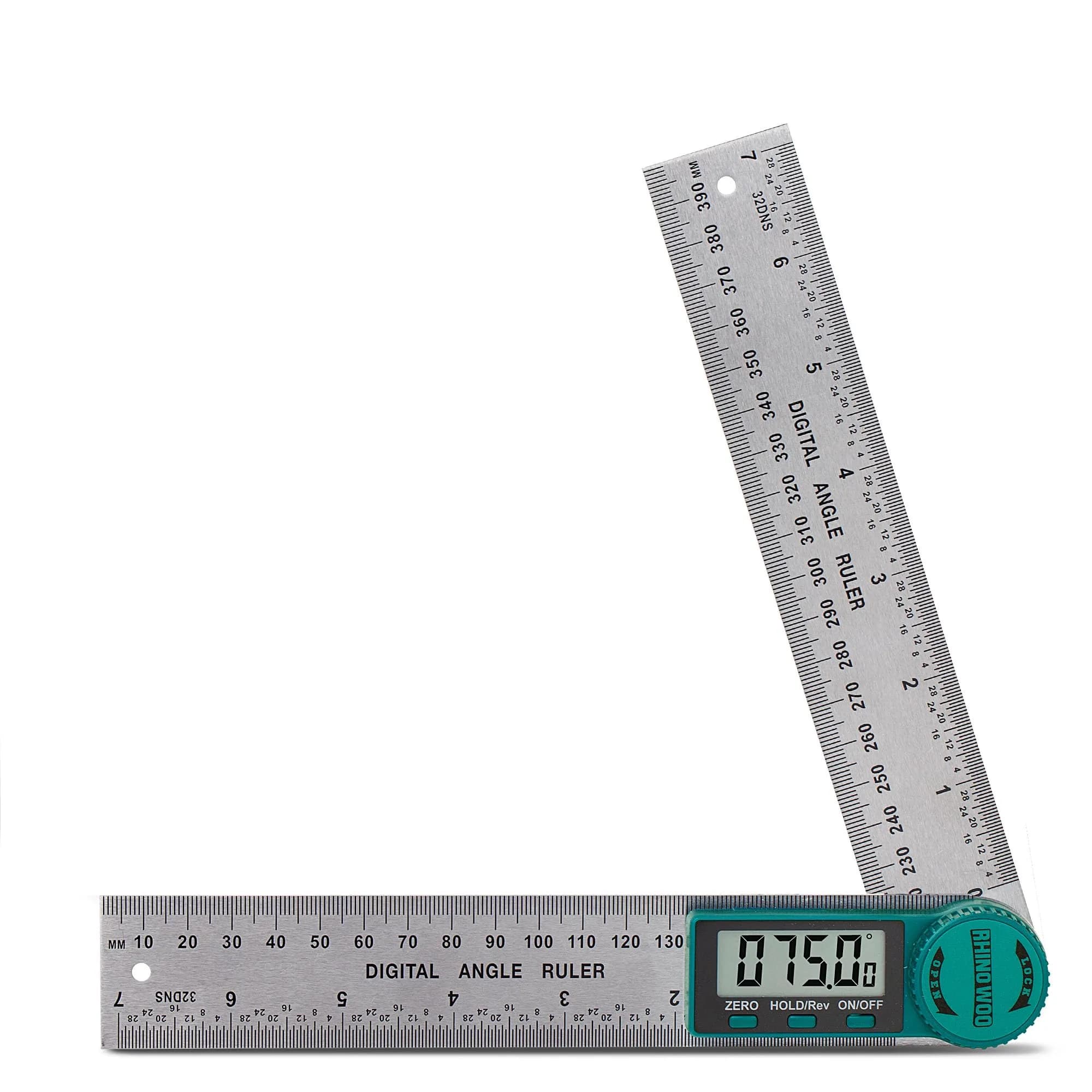 TBVHOMM Digital Angle Finder Protractor with 200mm Ruler | Accurate Angle Measurement Tool for Woodworking, Construction, and DIY (Stainless Steel)