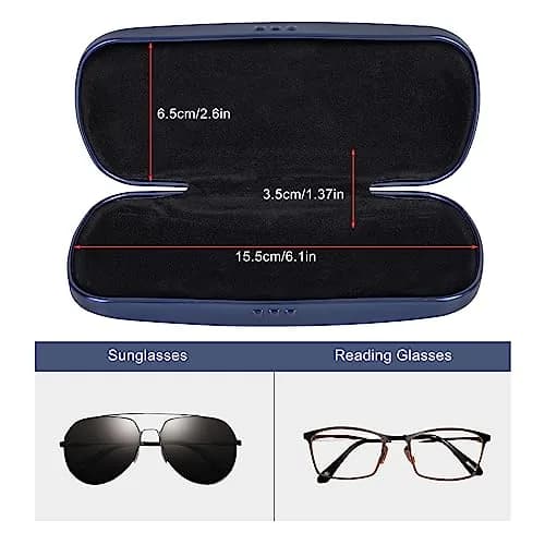 Hifot Metal Eyeglass Case, Hard Shell, Aluminum Spectacles Box, 15.5x6.5cm | Stylish & Durable Eyewear Protection thumbnail 2