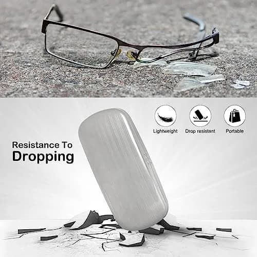 Hifot Metal Eyeglass Case, Hard Shell, Aluminum Spectacles Box, 15.5x6.5cm | Stylish & Durable Eyewear Protection thumbnail 3