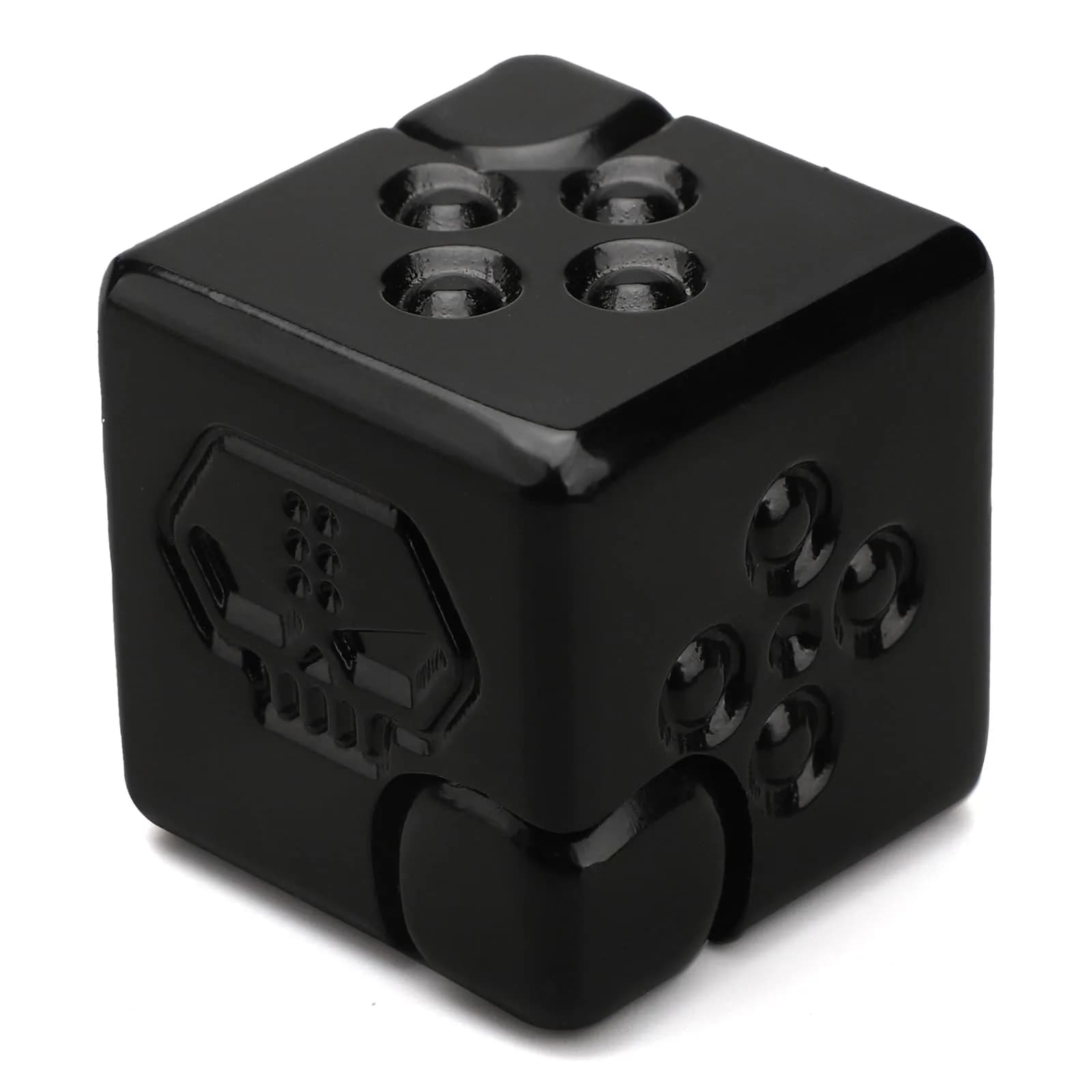 Dilabnba 2-in-1 Metal Infinity Cube Spinner Fidget Toy for Adults Teens, Black | ASTM-Tested for Safe Play - view 8