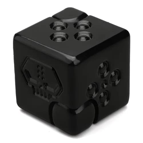 Dilabnba 2-in-1 Metal Infinity Cube Spinner Fidget Toy for Adults Teens, Black | ASTM-Tested for Safe Play thumbnail 8
