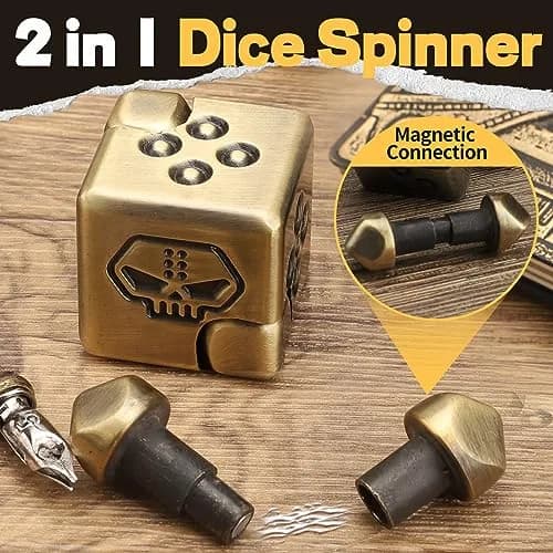 Dilabnba Metal Infinity Cube Spinner 150g (5.3oz) | Smooth 2-in-1 Fidget Toy for Focus & Stress Relief thumbnail 4