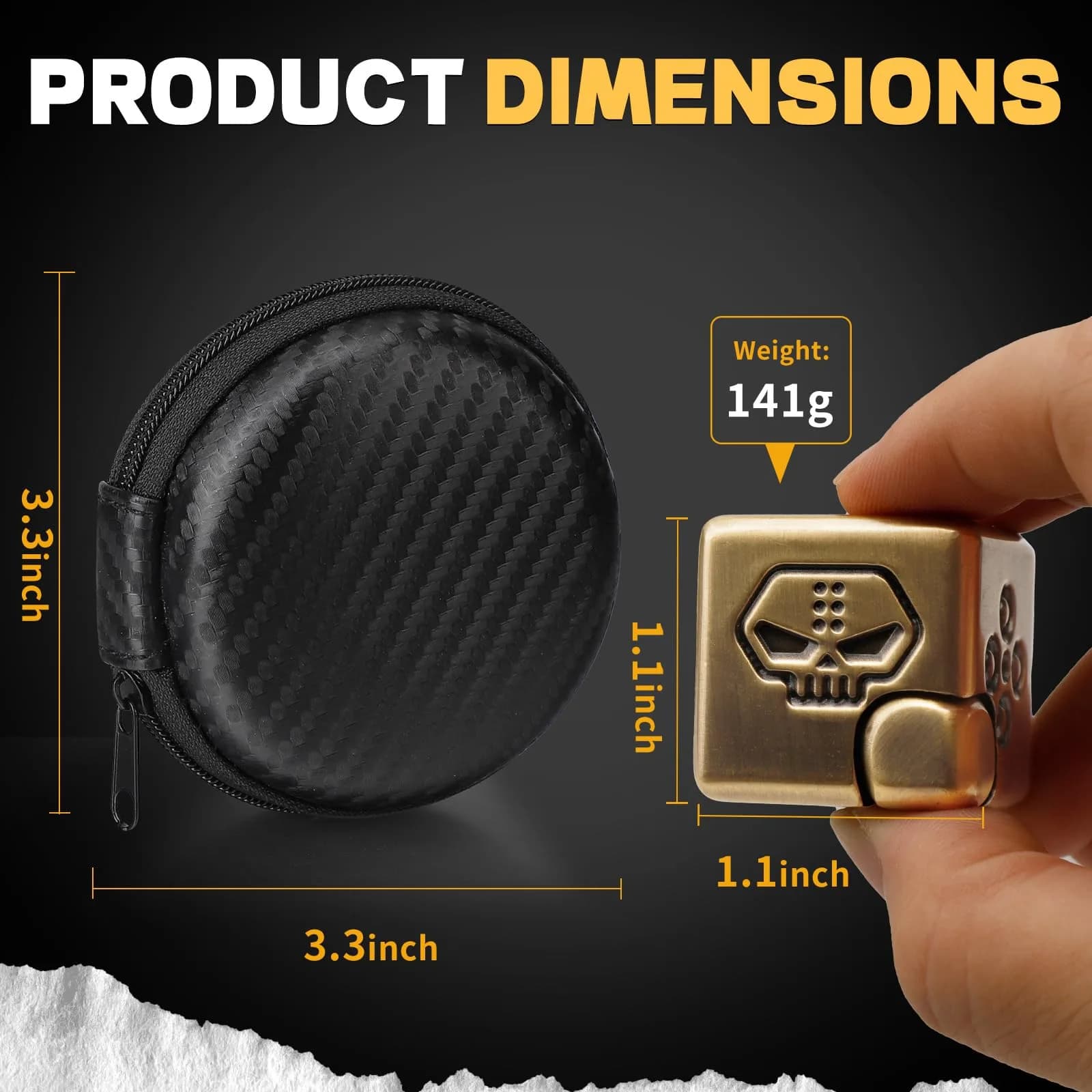Dilabnba Metal Infinity Cube Spinner 150g (5.3oz) | Smooth 2-in-1 Fidget Toy for Focus & Stress Relief - view 5