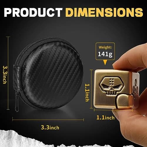 Dilabnba Metal Infinity Cube Spinner 150g (5.3oz) | Smooth 2-in-1 Fidget Toy for Focus & Stress Relief thumbnail 5