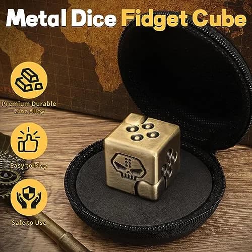 Dilabnba Metal Infinity Cube Spinner 150g (5.3oz) | Smooth 2-in-1 Fidget Toy for Focus & Stress Relief thumbnail 7