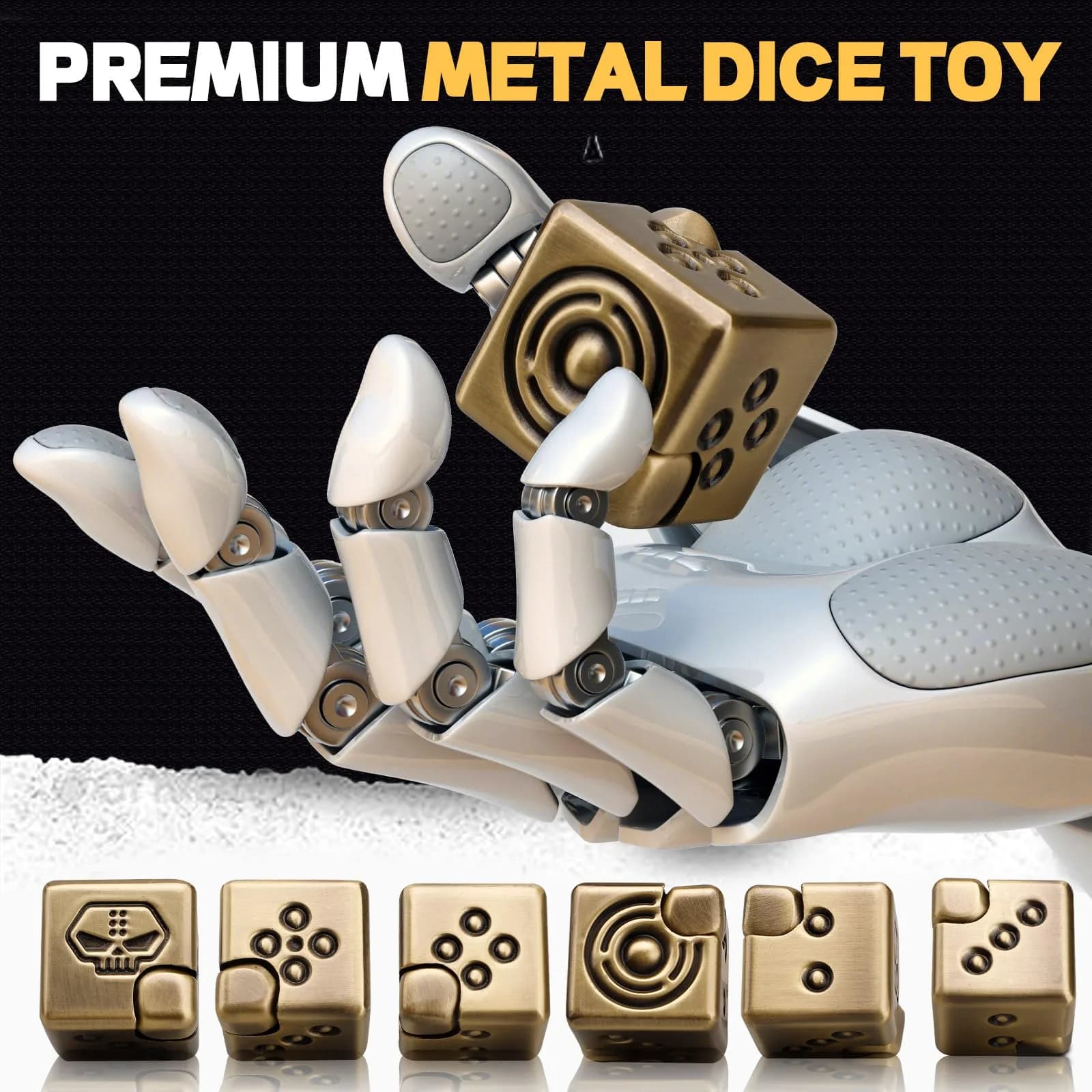 Dilabnba Metal Infinity Cube Spinner 150g (5.3oz) | Smooth 2-in-1 Fidget Toy for Focus & Stress Relief - view 8