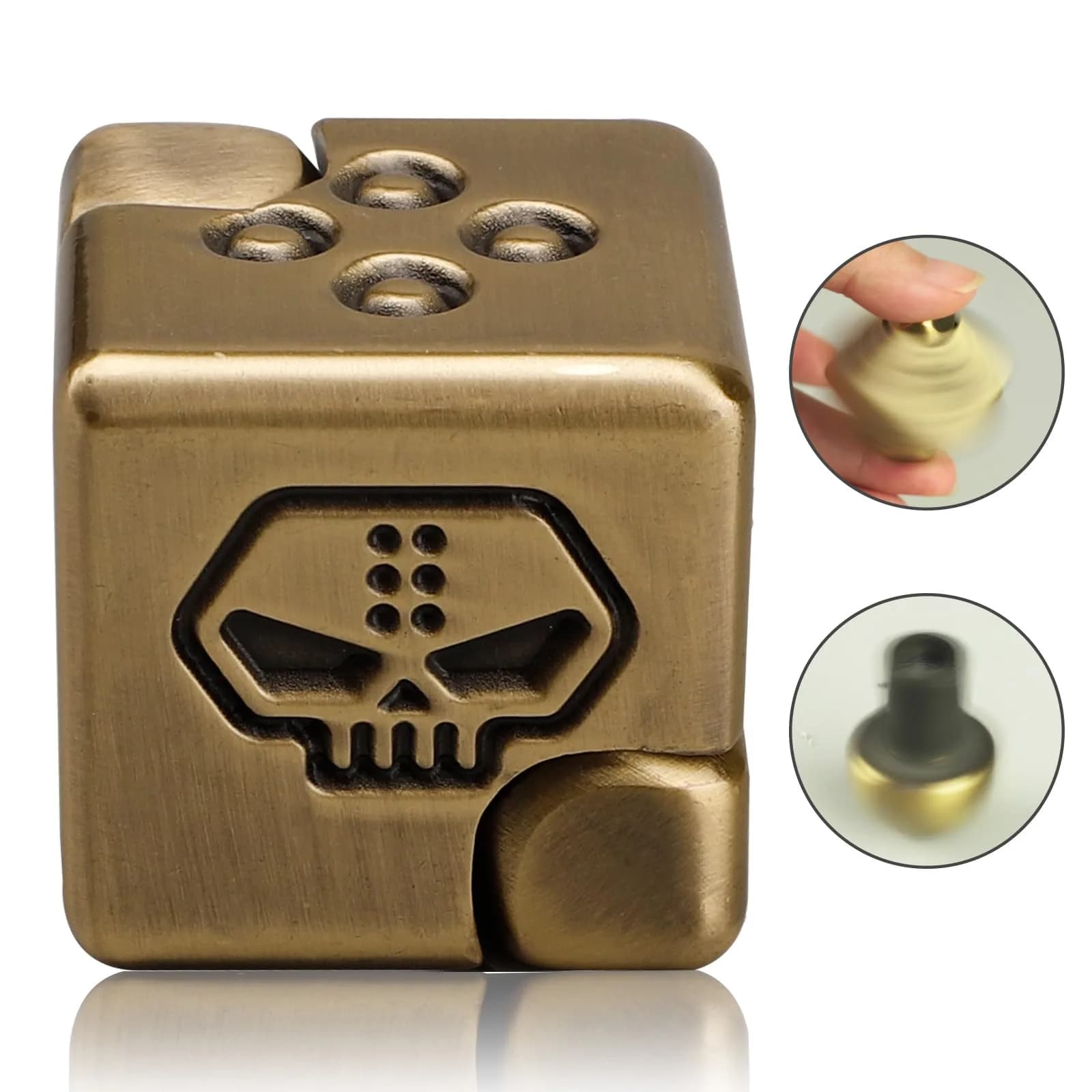 Dilabnba Metal Infinity Cube Spinner 150g (5.3oz) | Smooth 2-in-1 Fidget Toy for Focus & Stress Relief - view 2