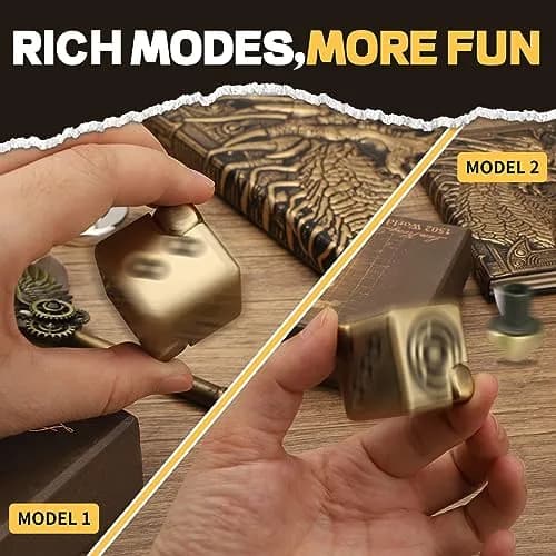 Dilabnba Metal Infinity Cube Spinner 150g (5.3oz) | Smooth 2-in-1 Fidget Toy for Focus & Stress Relief thumbnail 3