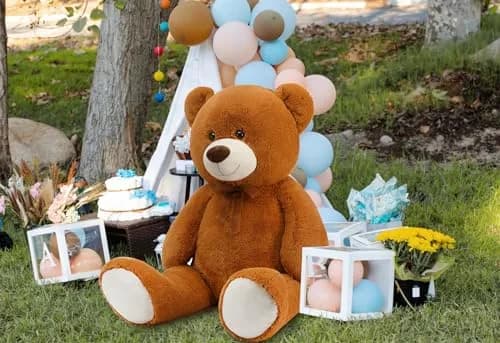 MorisMos Giant Teddy Bear Stuffed Animal 4 Ft,51'' Big Brown Teddy Bear for Girlfriend Boyfriend Wife Mom Fiancée Valentine's Gift thumbnail 6