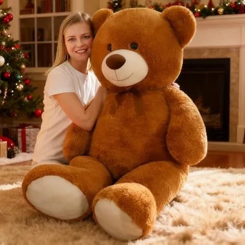 MorisMos Giant Teddy Bear Stuffed Animal 4 Ft,51'' Big Brown Teddy Bear for Girlfriend Boyfriend Wife Mom Fiancée Valentine's Gift thumbnail 8
