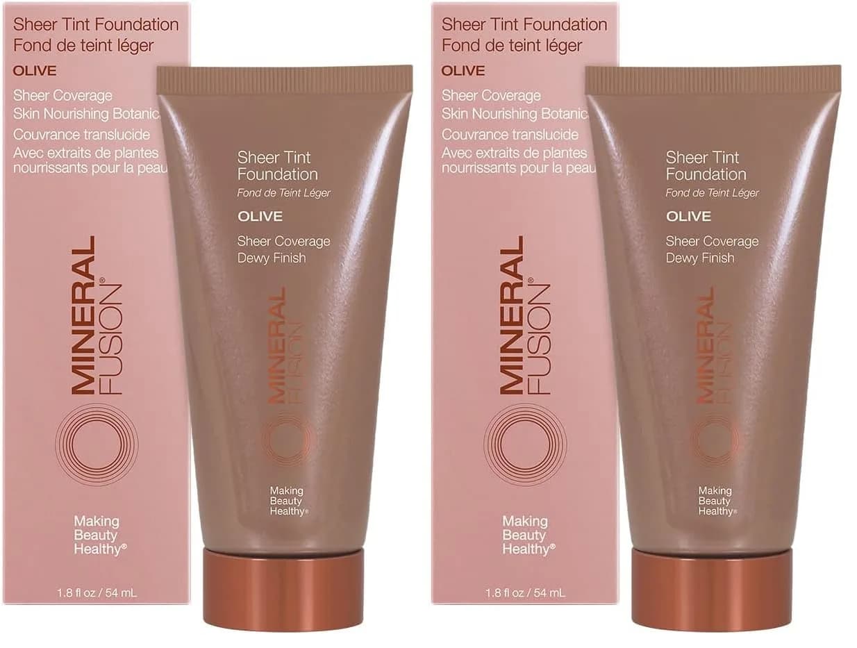 Mineral Fusion Sheer Tint Foundation Olive 3.6 fl oz (106 ml) | Age-Defying Antioxidant Protection — Olive