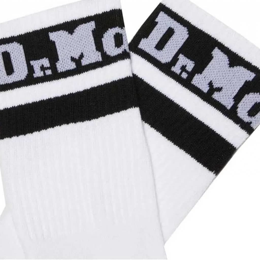 Dr. Martens Unisex Athletic Logo Sock, White+Black Organic Cotton Blend, S/M | Organic Cotton, Athletic Style thumbnail 3