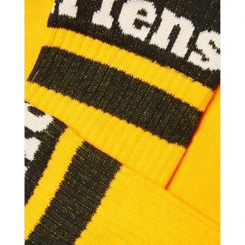 Dr. Martens Athletic Logo Sock, Yellow Organic Cotton Blend, S/M | Unisex Organic Cotton Socks thumbnail 3