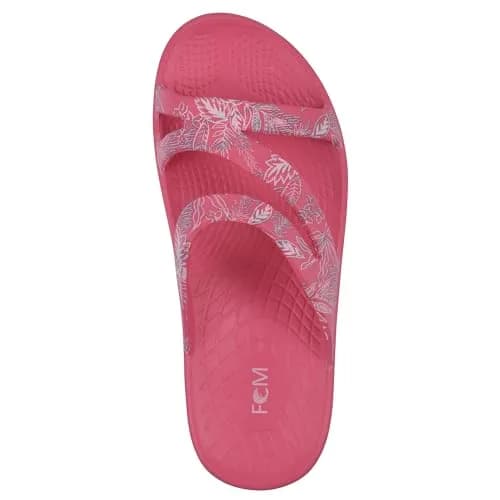 Island Surf Women's Coral Strappy Sandal, Fuchsia Print, Size 7 | Lightweight Post-Activity Recovery thumbnail 6